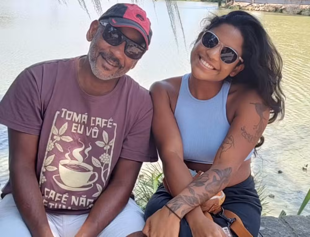 Juliana Marins com o pai. Foto: Reprodução