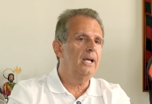 Presidente do Flamengo, Bap, durante entrevista ao canal Uol Esportes. Foot: Reprodução / Youtube @UOLEsporte